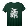 Katze Bibcage Skelett Halloween Röntgen-T-Shirt für Katzenliebhaber & Katzenmütter - Originelle Halloween Geschenkidee