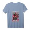 Damen Just A Girl Who Loves Horror Movies Halloween-Kostüm T-Shirt mit V-Ausschnitt – Perfekte Geschenkidee für Horrorfilm-Fans, Halloween & Feiertage