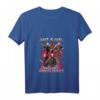 Damen Just A Girl Who Loves Horror Movies Halloween-Kostüm T-Shirt mit V-Ausschnitt – Perfekte Geschenkidee für Horrorfilm-Fans, Halloween & Feiertage