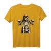 Affe Schimpanse mit Strohhut auf Motorrad T-Shirt – Surrealistisches psychedelisches Design für Freizeit, Partys & Geschenke