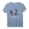 Kawaii Grim Reaper I Love My Job Halloween T-Shirt – Süßes Gothic Sensenmann Design für Halloween Partys & Geschenke für Kawaii & Gothic Fans