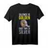 Witziges Duct Tape T-Shirt - Silencio is gold, Klebeband ist silber, ideales Geschenk für Handwerker, Bastler & DIY-Fans zu Weihnachten & Geburtstag