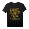 Locker Bleiben Papa Elektriker T-Shirt - Lustiges Baustellen Design für Handwerker und Bauarbeiter als Geschenk