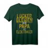 Locker Bleiben Papa Elektriker T-Shirt - Lustiges Baustellen Design für Handwerker und Bauarbeiter als Geschenk