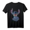 Lilo & Stitch HapDog T-Shirt - Offiziell lizenzierte Disney Kleidung mit Sitzendem Stitch Portrait