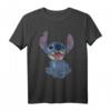 Lilo & Stitch HapDog T-Shirt - Offiziell lizenzierte Disney Kleidung mit Sitzendem Stitch Portrait