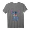 Lilo & Stitch HapDog T-Shirt - Offiziell lizenzierte Disney Kleidung mit Sitzendem Stitch Portrait