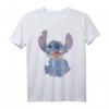 Lilo & Stitch HapDog T-Shirt - Offiziell lizenzierte Disney Kleidung mit Sitzendem Stitch Portrait