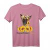 Belgische Malinois Mama Sonnenblume Sommer Hund Mama Frauen T-Shirt – Perfektes Geschenk für Hundeliebhaber, Muttertag, Vatertag & Feiertage