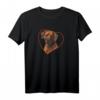 Rhodesian Ridgeback Hund Portrait Herz T-Shirt – Perfektes Geschenk für Hundeliebhaber, Züchter und Tierärzte