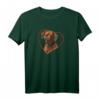 Rhodesian Ridgeback Hund Portrait Herz T-Shirt – Perfektes Geschenk für Hundeliebhaber, Züchter und Tierärzte
