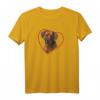 Rhodesian Ridgeback Hund Portrait Herz T-Shirt – Perfektes Geschenk für Hundeliebhaber, Züchter und Tierärzte