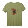 Rhodesian Ridgeback Hund Portrait Herz T-Shirt – Perfektes Geschenk für Hundeliebhaber, Züchter und Tierärzte
