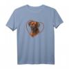 Rhodesian Ridgeback Hund Portrait Herz T-Shirt – Perfektes Geschenk für Hundeliebhaber, Züchter und Tierärzte