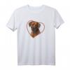 Rhodesian Ridgeback Hund Portrait Herz T-Shirt – Perfektes Geschenk für Hundeliebhaber, Züchter und Tierärzte