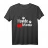 Hunde Mama Herz und Pfoten T-Shirt – Perfektes Geschenk für Hundeliebhaberinnen, Mütter & Gassirunden