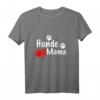 Hunde Mama Herz und Pfoten T-Shirt – Perfektes Geschenk für Hundeliebhaberinnen, Mütter & Gassirunden