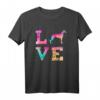 Bunte Whippet Hund Love-r Dad Mama T-Shirt – Lustiges Geschenk für Hundeliebhaber zu Muttertag, Geburtstag & Weihnachten