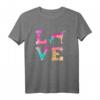 Bunte Whippet Hund Love-r Dad Mama T-Shirt – Lustiges Geschenk für Hundeliebhaber zu Muttertag, Geburtstag & Weihnachten