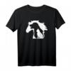 Pferd Hund & Katze - Minimalistische Kunst mit abstrakter Silhouette Overlay T-Shirt für Tierliebhaber und Ranch-Fans