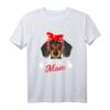 Dackel Mama Frauen T-Shirt - Süßes Dackelmotiv mit Brille und Kopftuch, ideales Geschenk für Hundeliebhaberinnen und Dackelzuchtfans