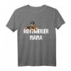Rottweiler Mama Geschenk für Hundemamas & Frauchen - Lustiges Hundemotiv T-Shirt für Hundehalterinnen, Kinder & Damen
