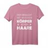 Herren Vatertag T-Shirt mit Spruch: 'Wer braucht mit so einem Körper schon Haare?' – Lustiges Geschenk für den besten Papa