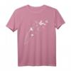 HapDog T-Shirt für Herren & Damen mit Pusteblume und Schmetterlingen – Romantisches, luftiges Geschenk für Geburtstag, Garten & Blumenliebhaber