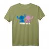 40Geburtstag Stitch and Angel Forever T-Shirt – Romantisches und Süßes Geburtstagsgeschenk für Paare, Frauen und Männer