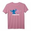 40Geburtstag Stitch and Angel Forever T-Shirt – Romantisches und Süßes Geburtstagsgeschenk für Paare, Frauen und Männer