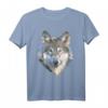 Realistisches weißes Wolf T-Shirt mit Tierdruck – Perfektes Geschenk für Wolf-Liebhaber und Tierenthusiasten