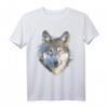 Realistisches weißes Wolf T-Shirt mit Tierdruck – Perfektes Geschenk für Wolf-Liebhaber und Tierenthusiasten