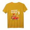 Kinder 3. Geburtstag Jungen Feuerwehr Feuerwehrauto T-Shirt – Perfektes Geschenk für den dritten Geburtstag, Kindergarten & Geburtstagsfeier