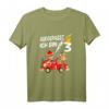 Kinder 3. Geburtstag Jungen Feuerwehr Feuerwehrauto T-Shirt – Perfektes Geschenk für den dritten Geburtstag, Kindergarten & Geburtstagsfeier