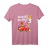 Kinder 3. Geburtstag Jungen Feuerwehr Feuerwehrauto T-Shirt – Perfektes Geschenk für den dritten Geburtstag, Kindergarten & Geburtstagsfeier