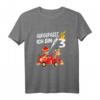 Kinder 3. Geburtstag Jungen Feuerwehr Feuerwehrauto T-Shirt – Perfektes Geschenk für den dritten Geburtstag, Kindergarten & Geburtstagsfeier