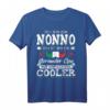 Italienischer Opa Nonno T-Shirt mit italienischer Flagge – Lustiges Geschenk für Opas aus Italien mit coolem Design
