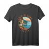 Lago di Como Italien Vintage-Stil T-Shirt im Kreis mit Used-Look – Perfektes Urlaubssouvenir für Natur- und Wasserliebhaber, Familien & Outdoor-Fans