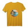 Lago di Como Italien Vintage-Stil T-Shirt im Kreis mit Used-Look – Perfektes Urlaubssouvenir für Natur- und Wasserliebhaber, Familien & Outdoor-Fans