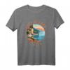Lago di Como Italien Vintage-Stil T-Shirt im Kreis mit Used-Look – Perfektes Urlaubssouvenir für Natur- und Wasserliebhaber, Familien & Outdoor-Fans