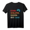 2006 Geboren 18. Geburtstag Gamer T-Shirt für Jungen & Mädchen mit Retro Controller - Lustiges Gaming Outfit für Teenager und Videospieler