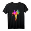 Jiu Jitsu Farbspritzer Kinder T-Shirt mit Silhouette – Perfekt für Jujitsu, Judo und MMA Fans & Kinder bei Martial Arts Events