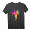Jiu Jitsu Farbspritzer Kinder T-Shirt mit Silhouette – Perfekt für Jujitsu, Judo und MMA Fans & Kinder bei Martial Arts Events