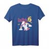 6. Geburtstag Mädchen Geschenk - Endlich 6 Magisches Einhorn T-Shirt mit Glitzer, Regenbogen & Funken für den Kindergeburtstag