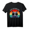 Bester Katzen-Vati überhaupt Stoß-Sitz T-Shirt - Lustiges Vintage Geschenk für Katzenliebhaber & Vatertag