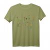 Süßes Retro Blumen Vintage Farben Muster T-Shirt – Buntes Blüten Design für Festivals, Frühling, Sommer & als Geschenk