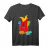 Kinder Dinosaurier Geburtstag T-Shirt für 4-Jährige – Perfektes Geschenk für Töchter und Söhne zum Geburtstag und Weihnachten