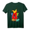Kinder Dinosaurier Geburtstag T-Shirt für 4-Jährige – Perfektes Geschenk für Töchter und Söhne zum Geburtstag und Weihnachten