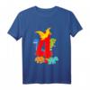 Kinder Dinosaurier Geburtstag T-Shirt für 4-Jährige – Perfektes Geschenk für Töchter und Söhne zum Geburtstag und Weihnachten