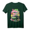 Kinder Name Amelie T-Shirt mit niedlichem Tiermotiv – Personalisierte Geschenkidee für den 1. Kindergartentag, mit Chamäleon und Apfelmotiv